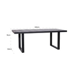 Richmond Interiors Blax 200cm Rectangular Black Oak Dining Table