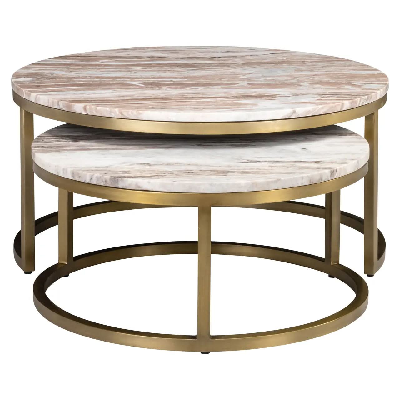 Richmond Interiors Bottega Blush Beige Coffee Table (Set of 2)