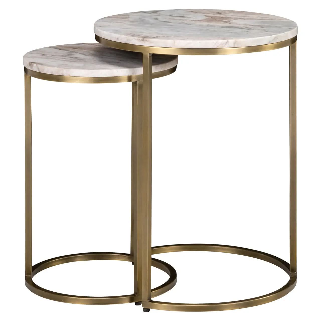 Richmond Interiors Bottega Blush Beige End Table (Set of 2)