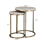 Richmond Interiors Bottega Blush Beige End Table (Set of 2)