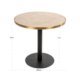 Richmond Interiors Brazza 80cm Bistro Table in Beige