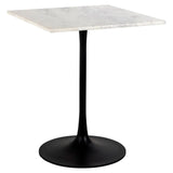 Richmond Interiors Carlten 65cm Square Bistro Table in Black/White
