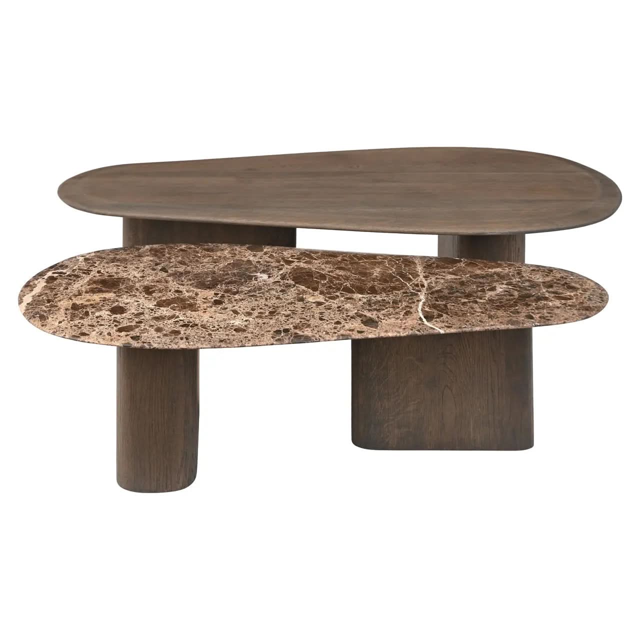 Richmond Interiors Castello Smoked Charchoal Coffee Table (Set of 2)