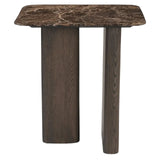 Richmond Interiors Castello Smoked Charchoal Marble Top End Table