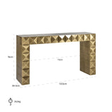 Richmond Interiors Collada Console Table in Brushed Gold