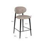 Richmond Interiors Dantes Geometric Counter Stool in Natural
