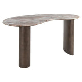 Richmond Interiors Brando Blush Beige Desk with Toronto Marble Top