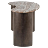 Richmond Interiors Brando Blush Beige Desk with Toronto Marble Top