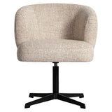 Richmond Interiors Dinan Cream Tweed Dining Chair - Swivel
