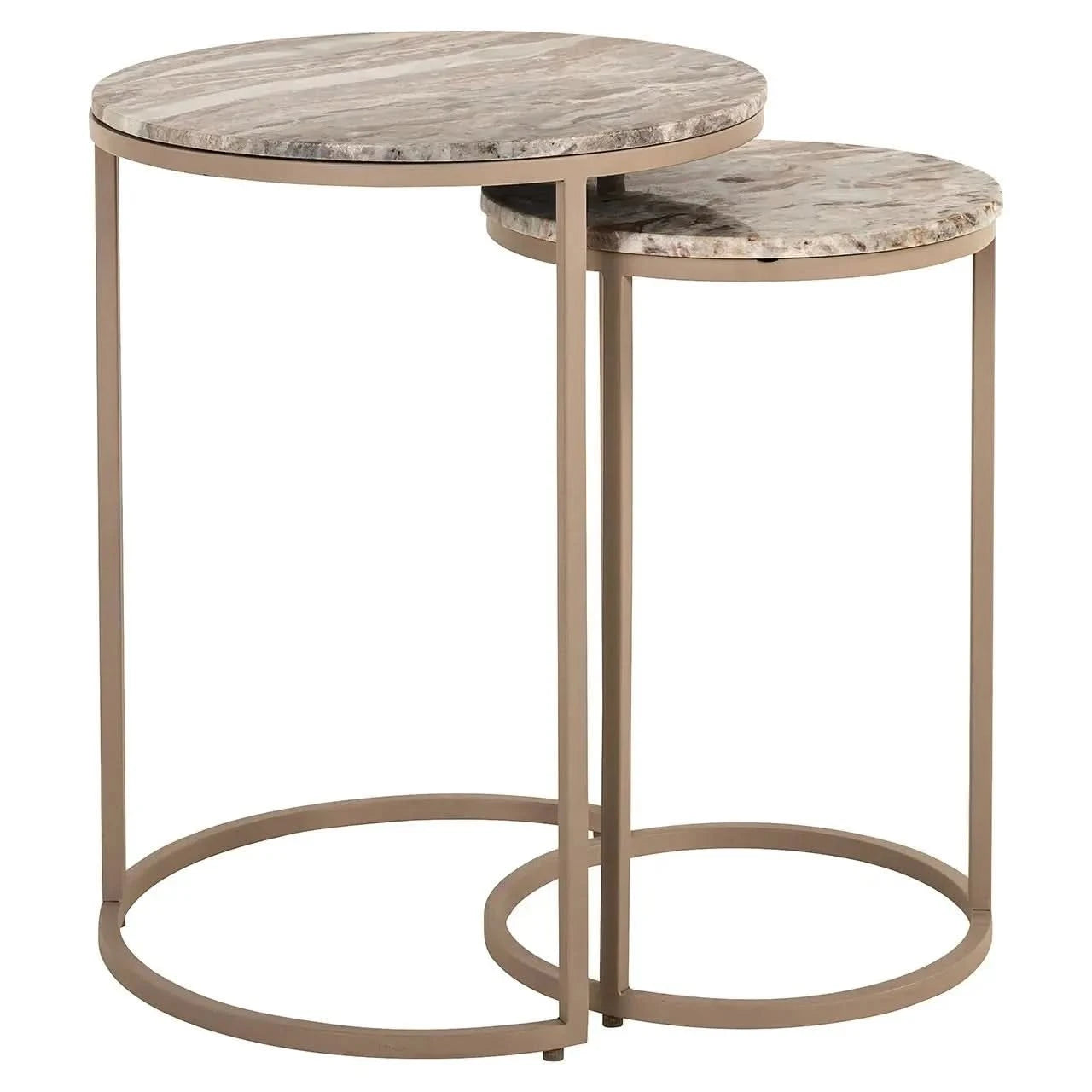 Richmond Interiors Fairfax Blush Beige End Table (Set of 2)