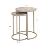 Richmond Interiors Fairfax Blush Beige End Table (Set of 2)