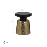Richmond Interiors Freddie Black/Gold End Table