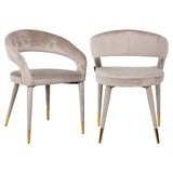 Richmond Interiors Gia Khaki Velvet Dining Chair