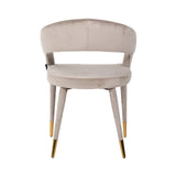Richmond Interiors Gia Khaki Velvet Dining Chair