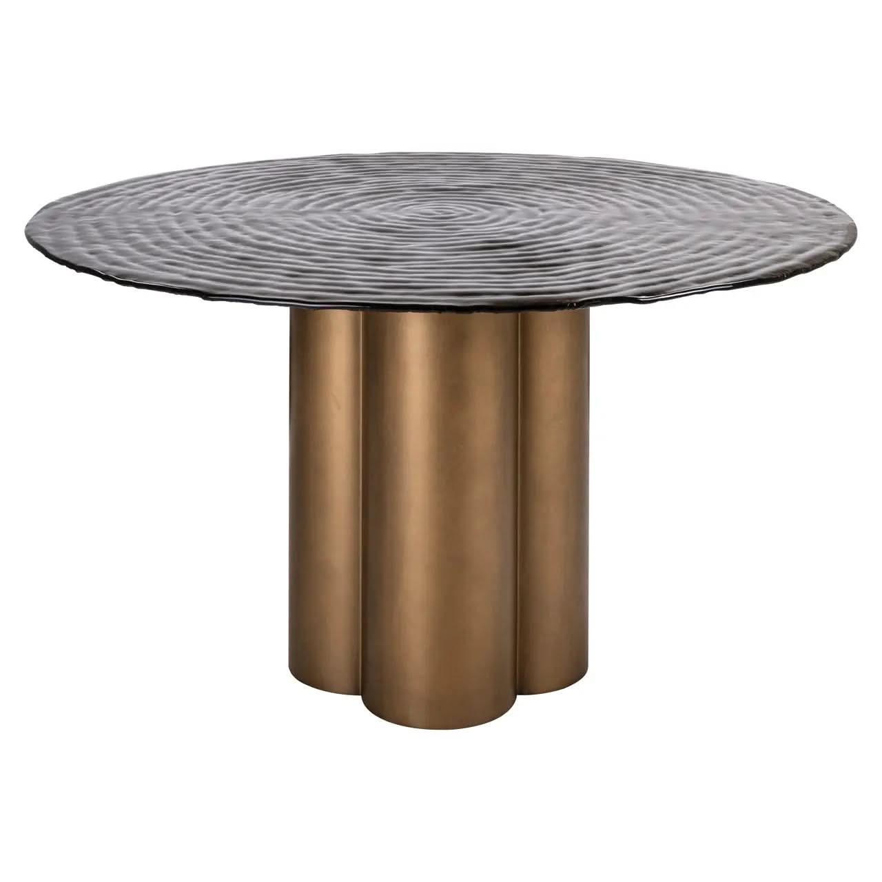 Richmond Interiors Glastonburry Gold Antique 135cm Dining Table