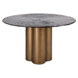 Richmond Interiors Glastonburry Gold Antique 135cm Dining Table