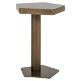 Richmond Interiors Hexa Brushed Gold Sofa Table