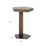 Richmond Interiors Hexa Brushed Gold Sofa Table