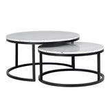 Richmond Interiors Lexington Set of 2 Coffee Table in White