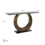 Richmond Interiors Luna Console Table in Black/Gold