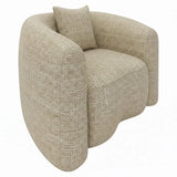 Richmond Interiors Luxandra Sand Tweed Lounge Chair