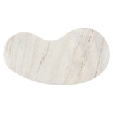 Richmond Interiors Mayfield 1-Door Ribbed Mango Wood Bar Table with Marble Top