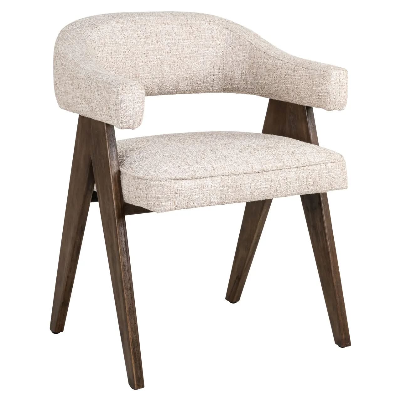 Richmond Interiors Mori Cream Tweed Dining Chair
