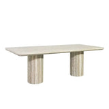Richmond Interiors Nebula 225cm Dining Table Grey/Faux Travertine
