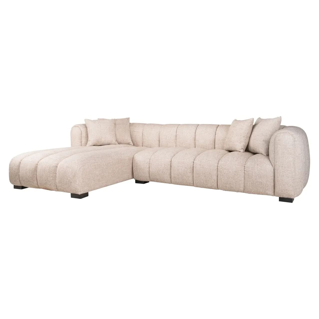 Richmond Interiors Novaro Cream Tweed Lounge Left Sofa