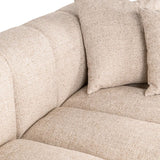 Richmond Interiors Novaro Cream Tweed Lounge Left Sofa