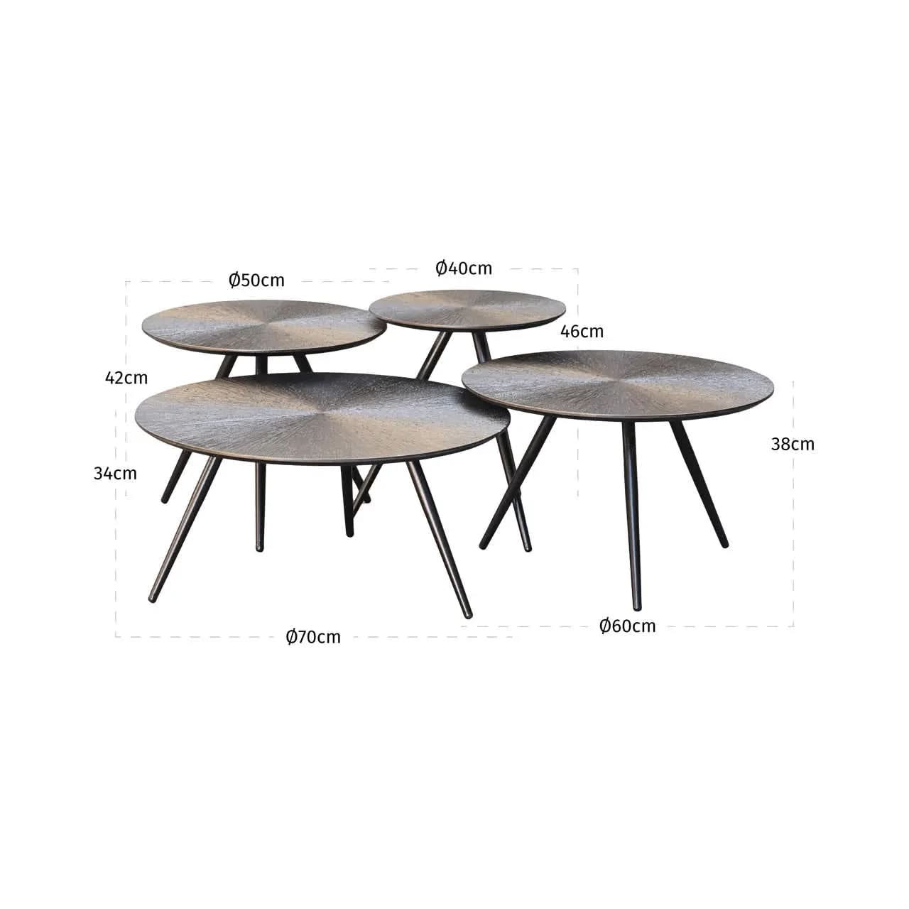 Richmond Interiors Quadra Brunzae Coffee Table (Set of 4)