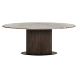 Richmond Interiors Rashford 200cm Oval Dining Table in Dark Brown