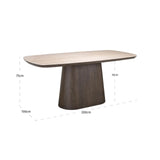Richmond Interiors Ritz Brown 200cm Dining Table Pre Order September 2026
