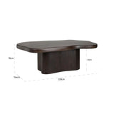 Richmond Interiors Sherman 230cm Dining Table in Brown