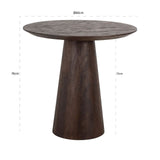 Richmond Interiors Willow 80cm Round Mango Wood Bistro Table