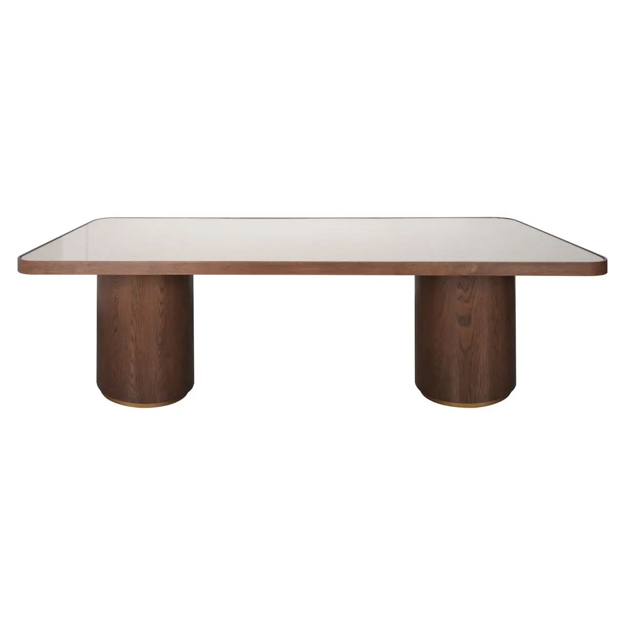 Richmond Interiors Willox Brown 235cm Dining Table with Glass Top