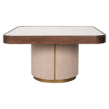 Richmond Interiors Willox Brown Coffee Table Set with Glass (Set of 2)