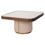 Richmond Interiors Willox Brown Coffee Table Set with Glass (Set of 2)
