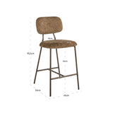 Richmond Interiors Xenia Counter Stool in Brandy Fusion (Set of 2)
