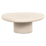 Richmond Interiors Clayton Beige 107cm Oval Round Coffee Table