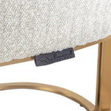 Richmond Interiors Carlton White Boucle Gold Velvet Dining Chair