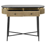 Richmond Interiors Ironville Golden 2 Drawer Console Table