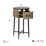 Richmond Interiors Ironville Golden 1 Drawer Side Table