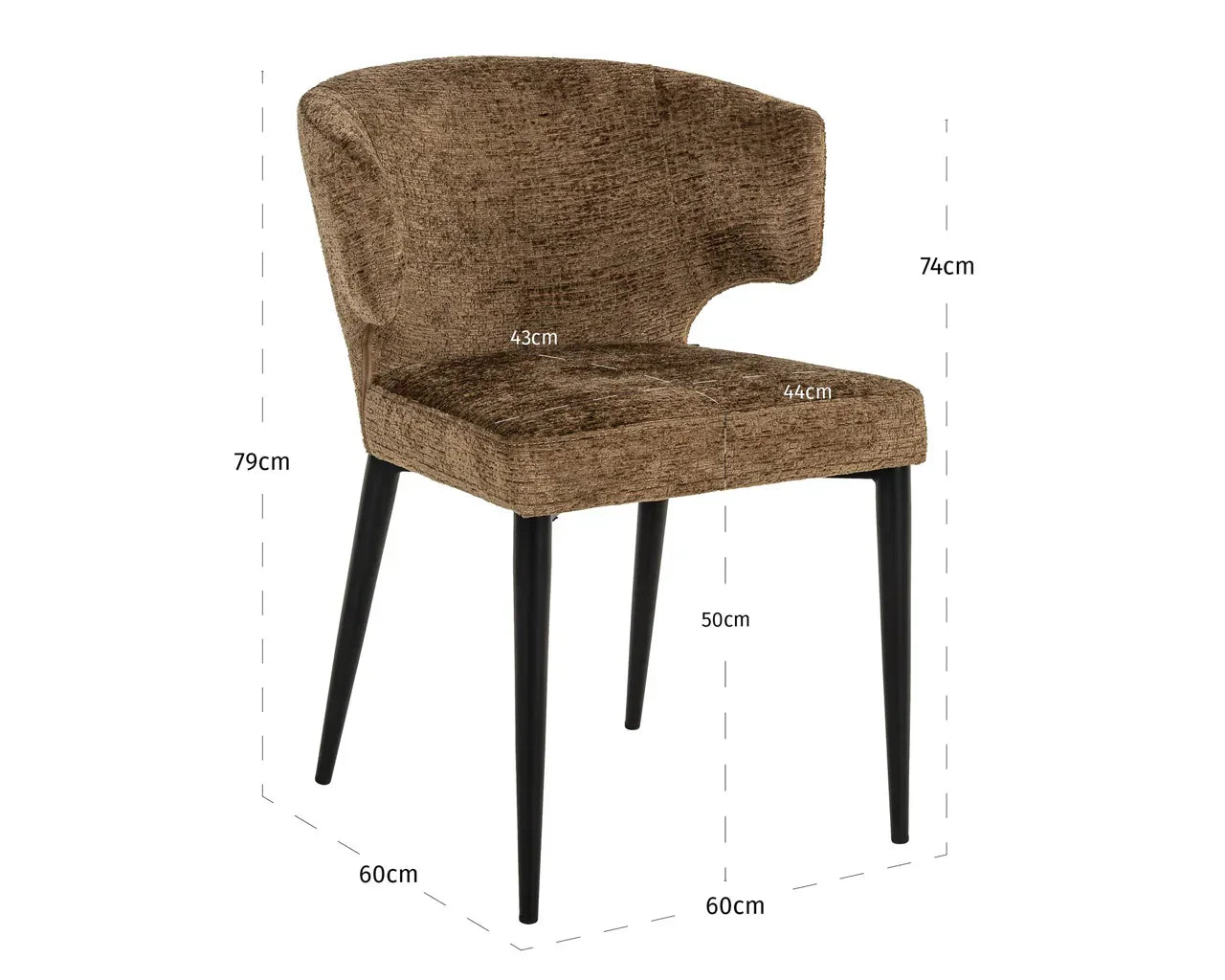Richmond Interiors Taylor Brandy Fusion Dining Chair