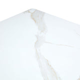 Rinato 180cm Walnut & White/Sunset Cloud Vein Ceramic Marble Dining Table