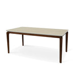 Ronda 180cm Italian Walnut & Travertine Ceramic Marble Dining Table