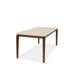 Ronda 180cm Italian Walnut & Travertine Ceramic Marble Dining Table