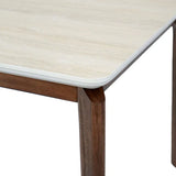 Ronda 180cm Italian Walnut & Travertine Ceramic Marble Dining Table
