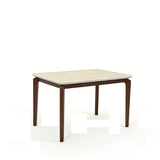 Ronda 120cm Italian Walnut & Travertine Ceramic Marble Dining Table