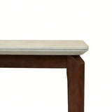 Ronda 120cm Italian Walnut & Travertine Ceramic Marble Dining Table